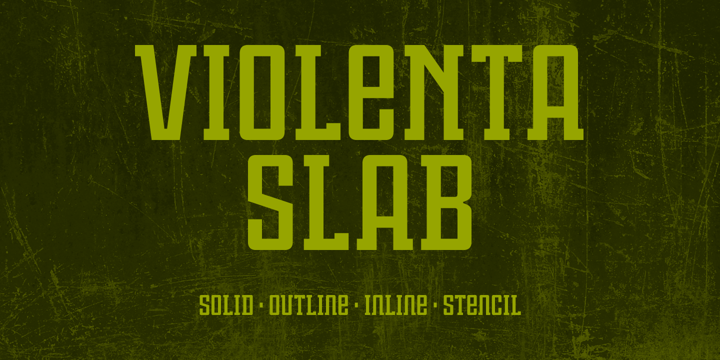 Пример шрифта Violenta Slab